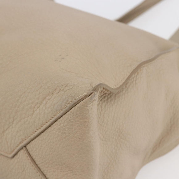 Miu Miu Tote Bag Leather Beige Auth am9332V