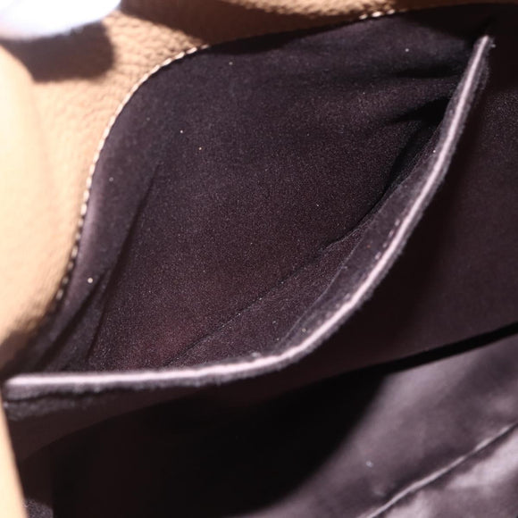 Miu Miu Tote Bag Leather Beige Auth am9332V