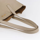 Miu Miu Tote Bag Leather Beige Auth am9332V-7