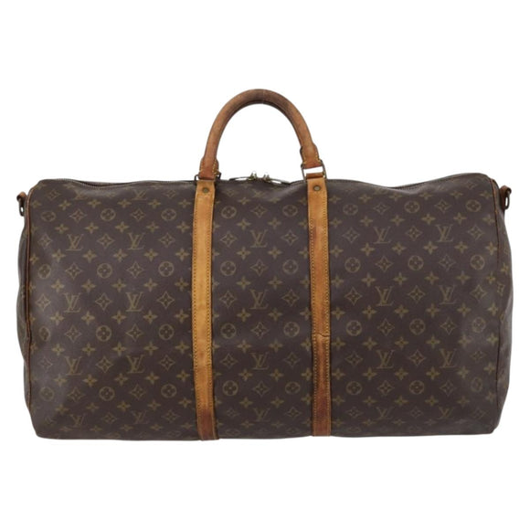 LOUIS VUITTON Monogram Keepall Bandouliere 60 Boston Bag M41412 LV Auth am9333