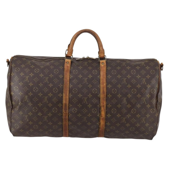 LOUIS VUITTON Monogram Keepall Bandouliere 60 Boston Bag M41412 LV Auth am9333