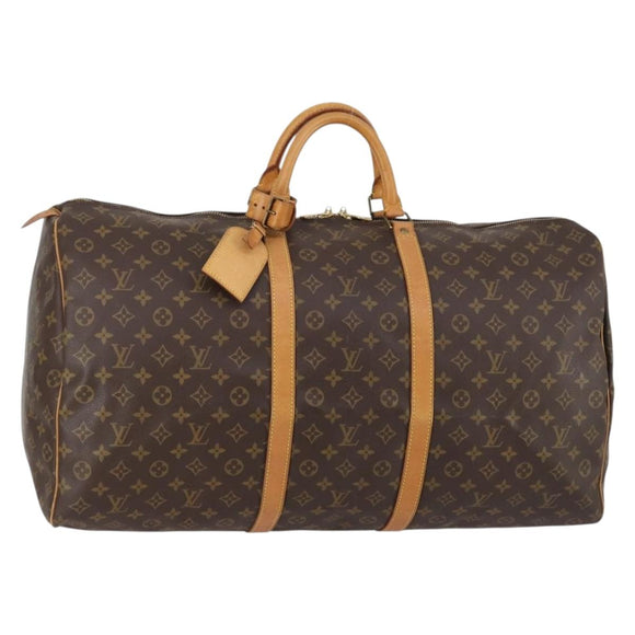 LOUIS VUITTON Monogram Keepall 60 Boston Bag M41422 LV Auth am9334