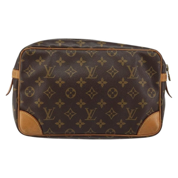 LOUIS VUITTON Monogram Compiegne 28 Clutch Bag M51845 LV Auth am9335