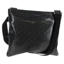 GUCCI GG implementation Shoulder Bag PVC Black Silver 201446 Auth am9344V-1