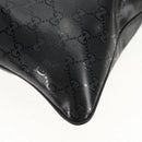GUCCI GG implementation Shoulder Bag PVC Black Silver 201446 Auth am9344V-15