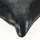 GUCCI GG implementation Shoulder Bag PVC Black Silver 201446 Auth am9344V-17
