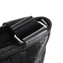 GUCCI GG implementation Shoulder Bag PVC Black Silver 201446 Auth am9344V-9