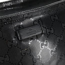 GUCCI GG implementation Shoulder Bag PVC Black Silver 201446 Auth am9344V-19