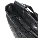GUCCI GG implementation Shoulder Bag PVC Black Silver 201446 Auth am9344V-20