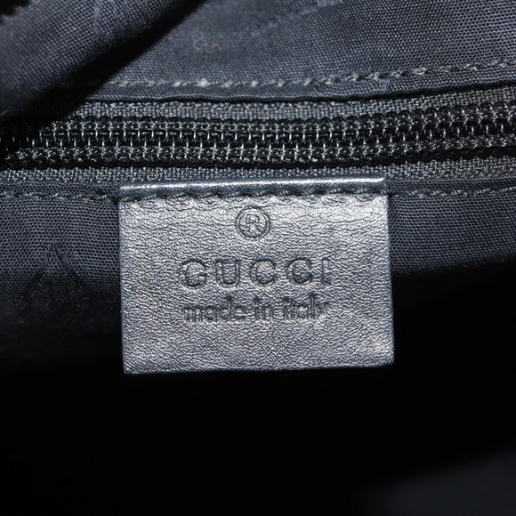 GUCCI GG implementation Shoulder Bag PVC Black Silver 201446 Auth am9344V