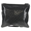 GUCCI GG implementation Shoulder Bag PVC Black Silver 201446 Auth am9344V-13