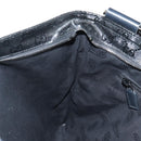 GUCCI GG implementation Shoulder Bag PVC Black Silver 201446 Auth am9344V-22