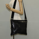 GUCCI GG implementation Shoulder Bag PVC Black Silver 201446 Auth am9344V-26