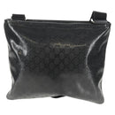 GUCCI GG implementation Shoulder Bag PVC Black Silver 201446 Auth am9344V-2