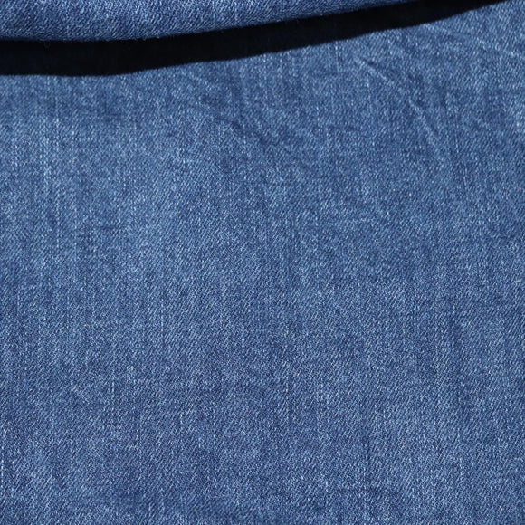 PRADA Canapa MM Hand Bag Denim Blue Gold Auth am9345