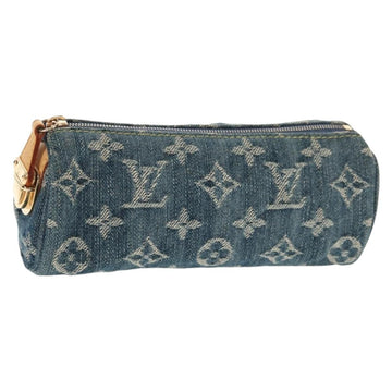LOUIS VUITTON Monogram Denim Trousse Speedy GM Pouch Blue M95081 LV Auth am9350V