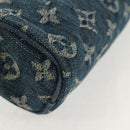 LOUIS VUITTON Monogram Denim Trousse Speedy GM Pouch Blue M95081 LV Auth am9350V-15