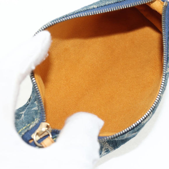 LOUIS VUITTON Monogram Denim Trousse Speedy GM Pouch Blue M95081 LV Auth am9350V