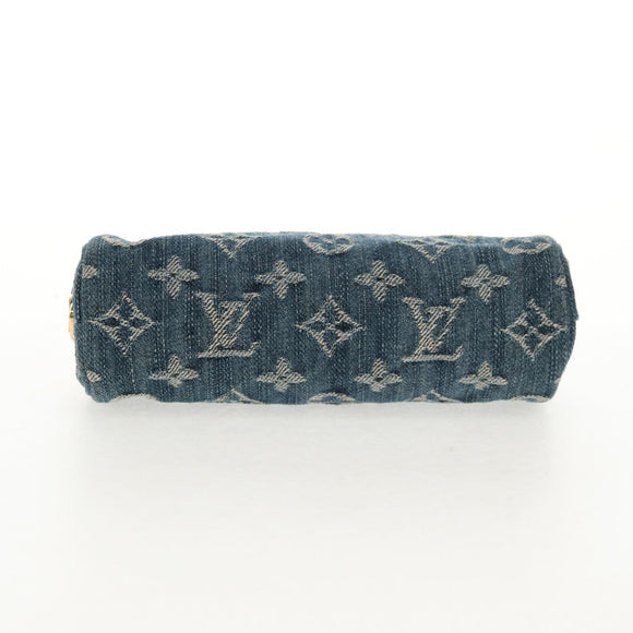 LOUIS VUITTON Monogram Denim Trousse Speedy GM Pouch Blue M95081 LV Auth am9350V