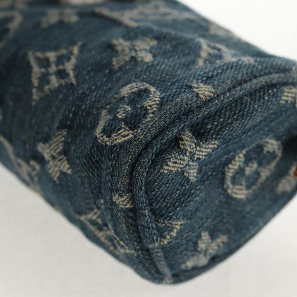 LOUIS VUITTON Monogram Denim Trousse Speedy GM Pouch Blue M95081 LV Auth am9350V