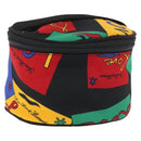 SAINT LAURENT Vanity Pouch Nylon Black Gold Auth am9351-1