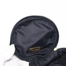 SAINT LAURENT Vanity Pouch Nylon Black Gold Auth am9351-10