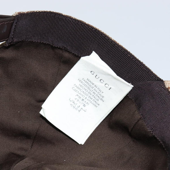 GUCCI GG Canvas baseball Cap M Beige Red Green 200035 Auth am9353