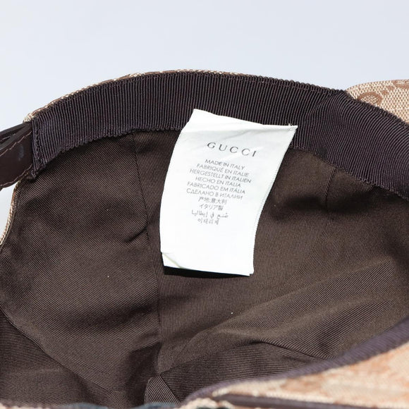 GUCCI GG Canvas baseball Cap M Beige Red Green 200035 Auth am9353