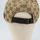 GUCCI GG Canvas baseball Cap M Beige Red Green 200035 Auth am9353-7