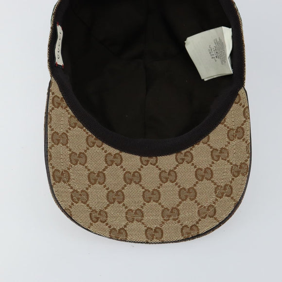 GUCCI GG Canvas baseball Cap M Beige Red Green 200035 Auth am9353