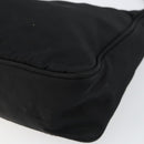 PRADA Hand Bag Nylon Black Silver Auth am9354-9