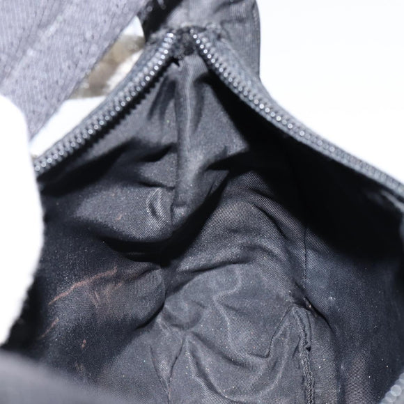 PRADA Hand Bag Nylon Black Silver Auth am9354