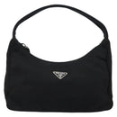 PRADA Hand Bag Nylon Black Silver Auth am9354-13