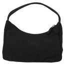 PRADA Hand Bag Nylon Black Silver Auth am9354-2