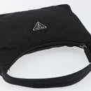 PRADA Hand Bag Nylon Black Silver Auth am9354-6