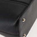 BURBERRY Hand Bag Leather Black Silver Auth am9355-9