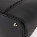 BURBERRY Hand Bag Leather Black Silver Auth am9355-14