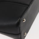 BURBERRY Hand Bag Leather Black Silver Auth am9355-15