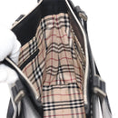 BURBERRY Hand Bag Leather Black Silver Auth am9355-17