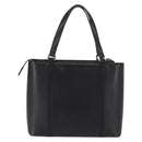 BURBERRY Hand Bag Leather Black Silver Auth am9355-2