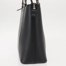 BURBERRY Hand Bag Leather Black Silver Auth am9355-3
