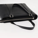 BURBERRY Hand Bag Leather Black Silver Auth am9355-6