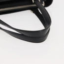 BURBERRY Hand Bag Leather Black Silver Auth am9355-7