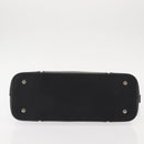 BURBERRY Hand Bag Leather Black Silver Auth am9355-5