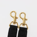 FENDI Monster Studs Shoulder Strap Leather 31.5""-39.4"" Black Gold Auth am9364-8