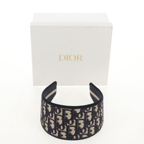 Christian Dior Trotter Canvas Oblique Katyusha Navy Auth am9365M