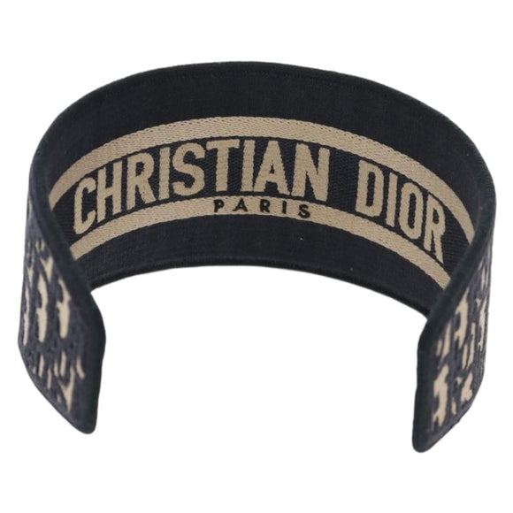 Christian Dior Trotter Canvas Oblique Katyusha Navy Auth am9365M