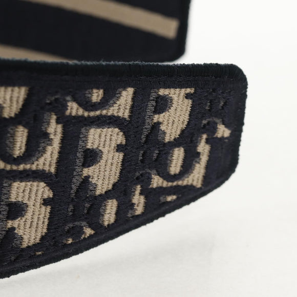 Christian Dior Trotter Canvas Oblique Katyusha Navy Auth am9365M