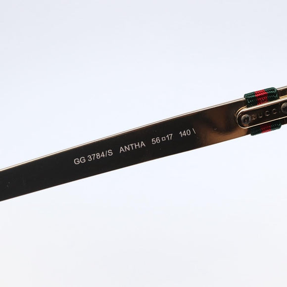 GUCCI Web Sherry Line Sunglasses plastic Dark Brown Auth am9370V