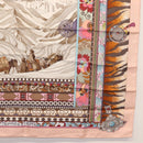 HERMES Carre 90 Scarf LA FEMME AUX SEMELLES DE VENT Silk Pink Auth am9373-5